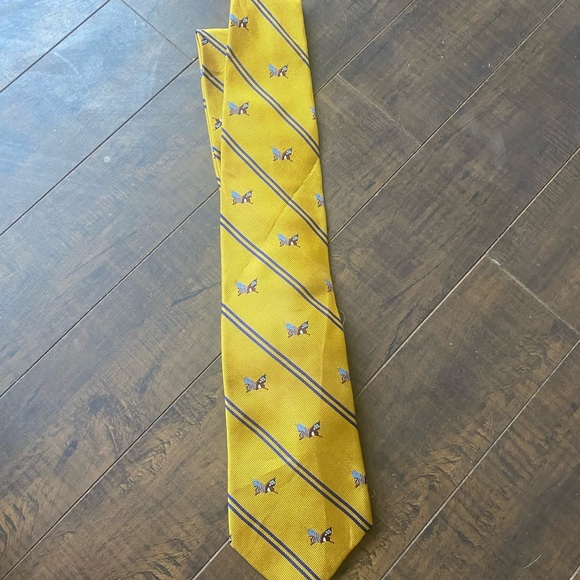 Ralph Lauren Silk Yellow Patterned Men's Tie - Picture 6 of 7